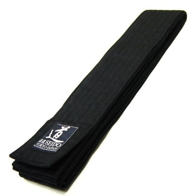 純日本製幅広黒帯・後入れ刺繍可能・長さ: 250～350cm